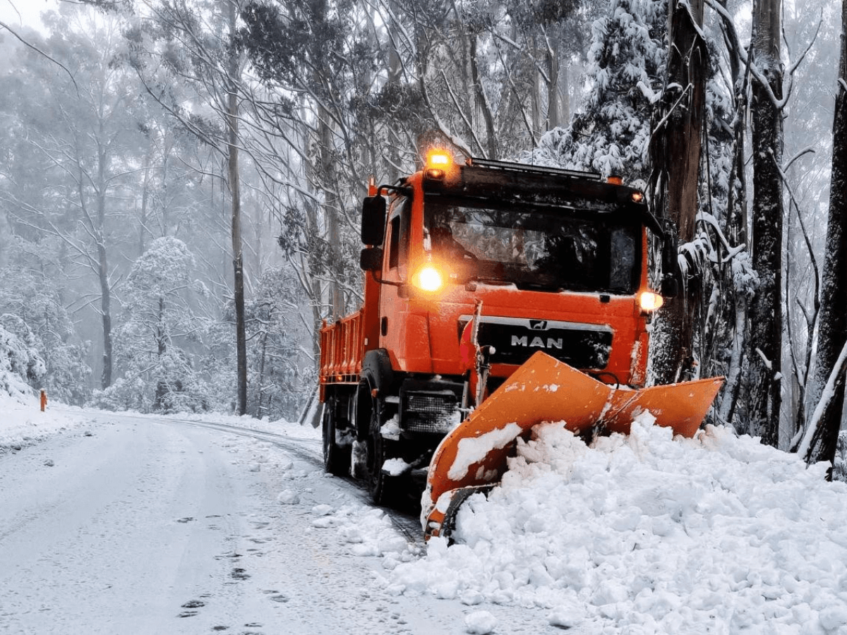 Snow clearing at mt baw baw australia